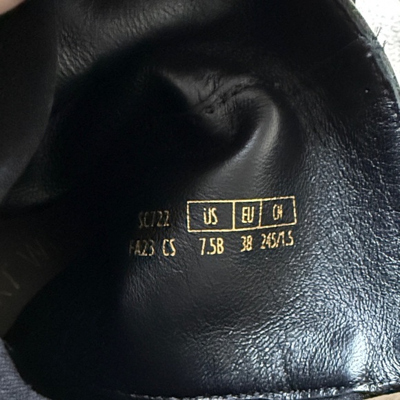 Women's Black Chunky Platform Leather Ankle Boots - Picture 3 of 3